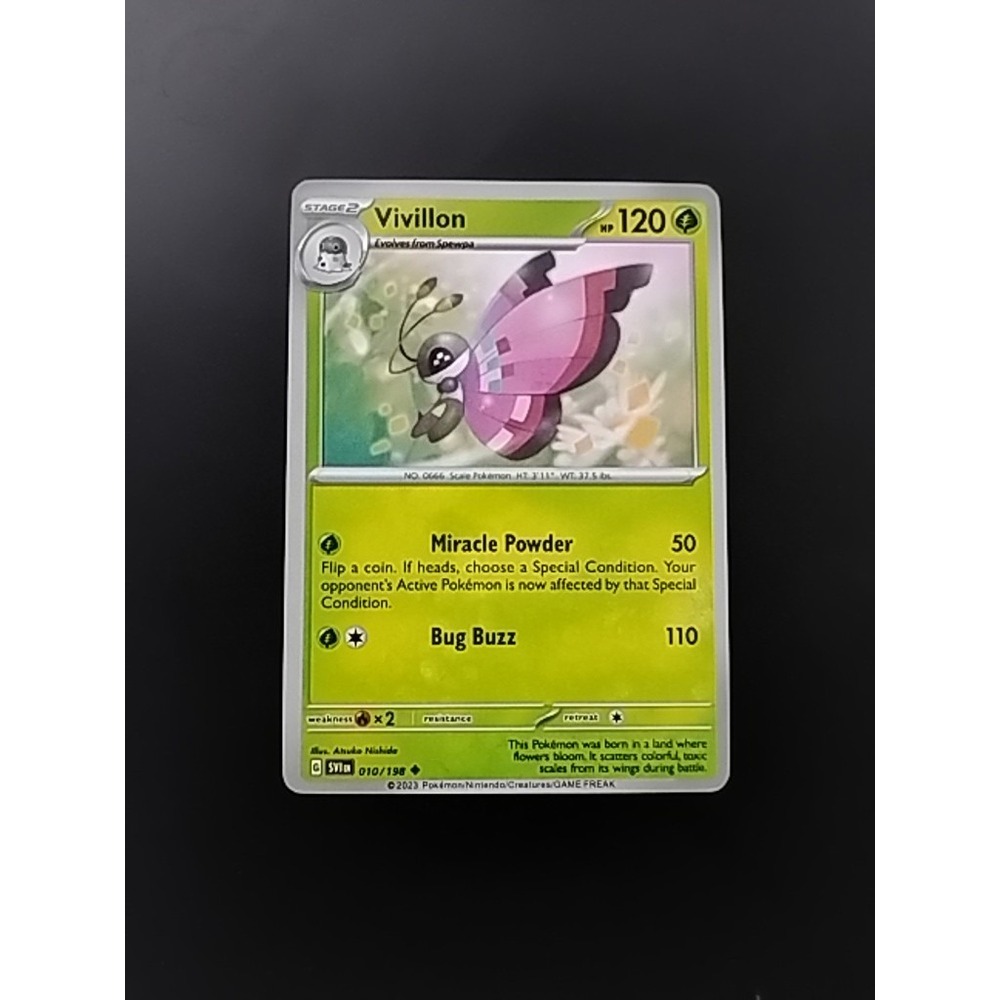 Pokémon TCG Scarlet & Violet Vivillon #10/198 2023 Uncommon Reverse Holo